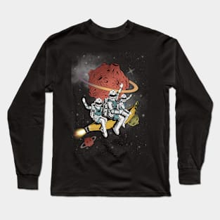 Astronaut and Banana Space Long Sleeve T-Shirt